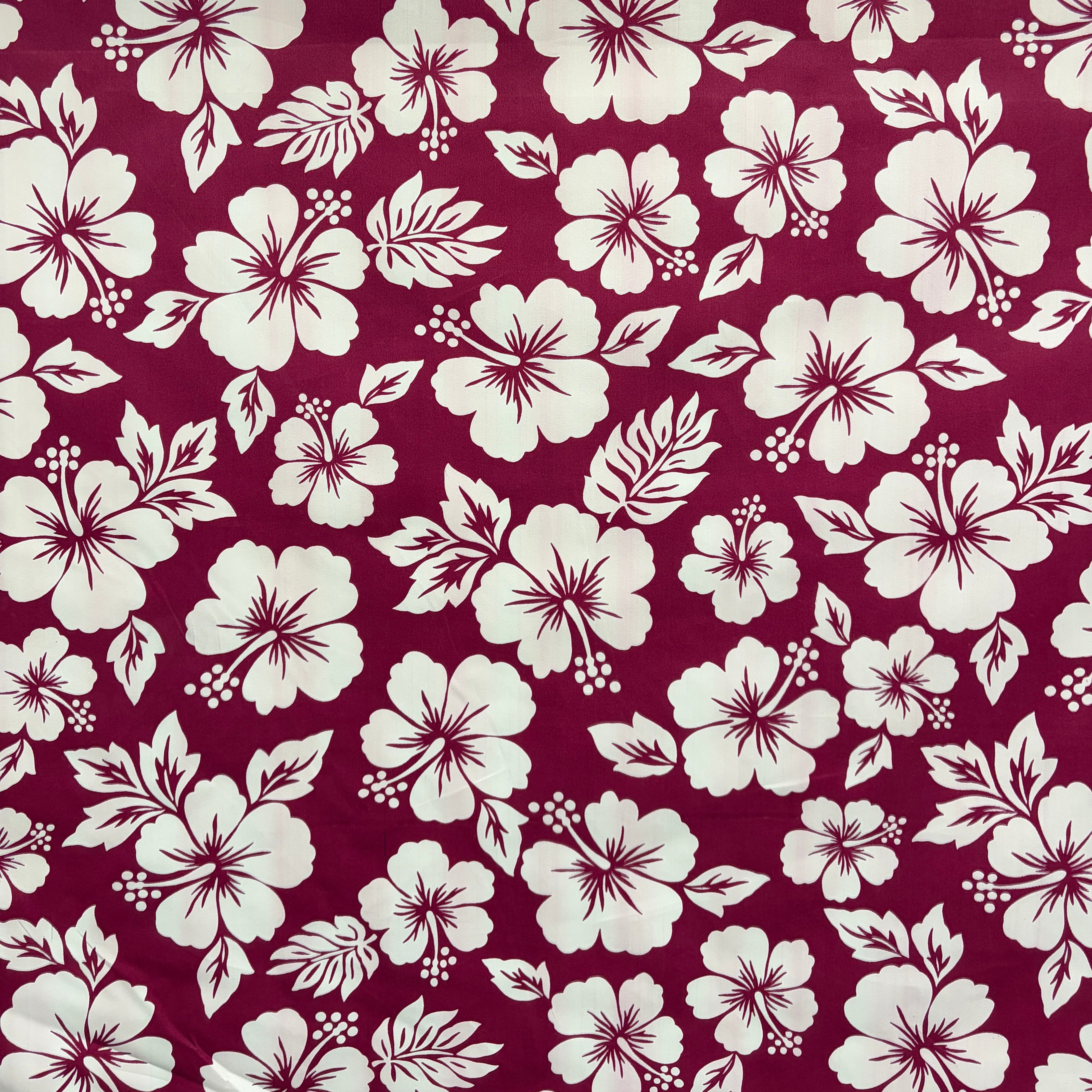 Hibiscus Flower Polyester Fabric | Islands Fabric