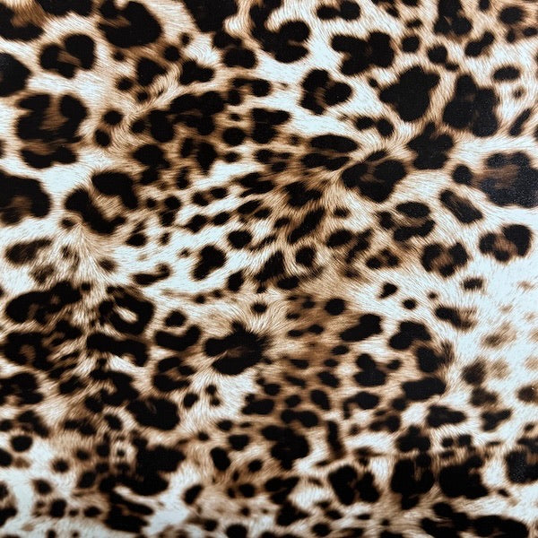 Animal Print PU Stretch Faux Leather Apparel Vinyl Fabric