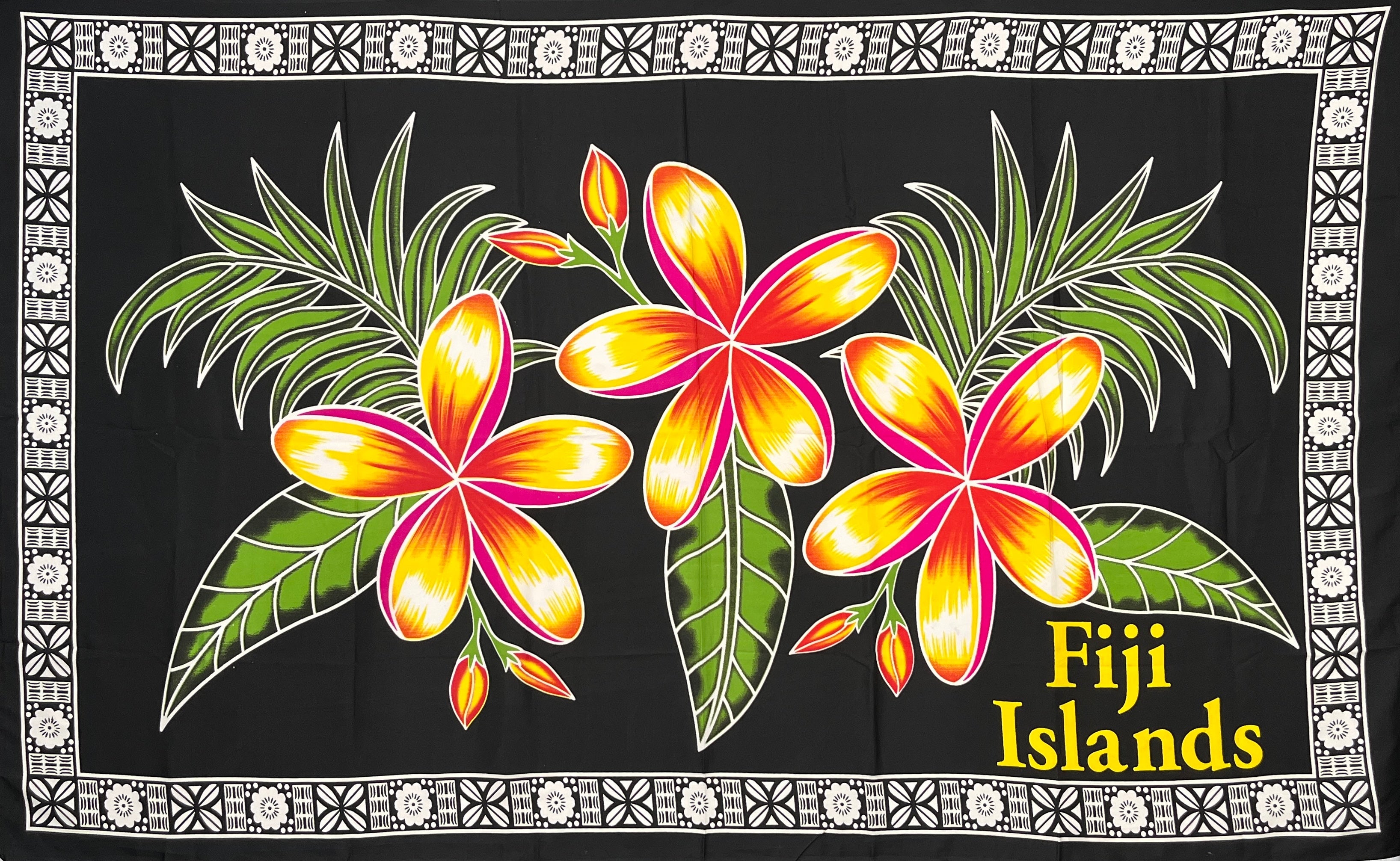 Plumeria Fiji Islands Sarong | Islands Fabric