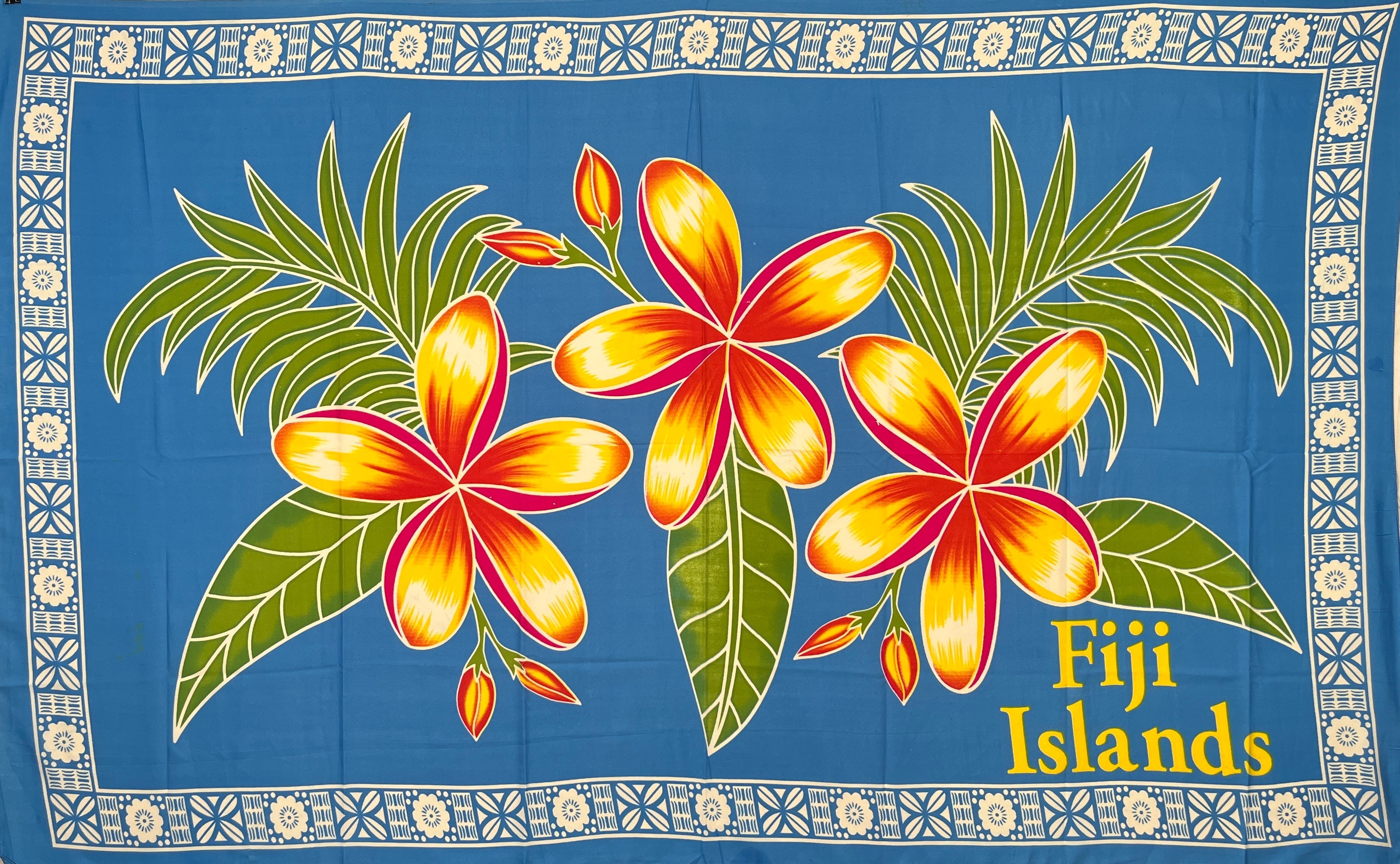 Plumeria Fiji Islands Sarong | Islands Fabric