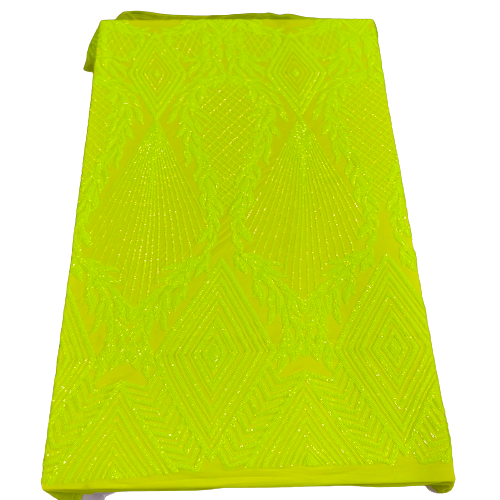 Alpica Geometric Stretch Sequins Fabric
