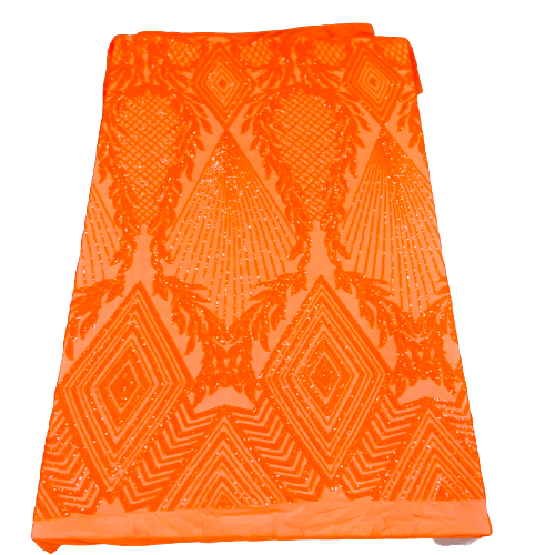 Alpica Geometric Stretch Sequins Fabric