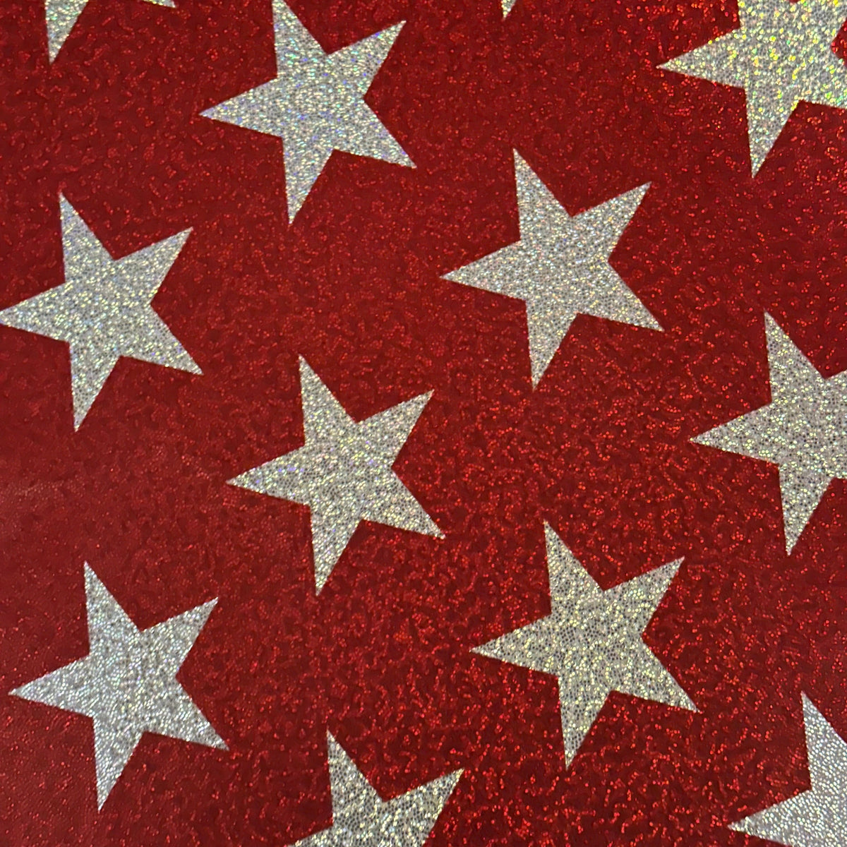 Patriotic 4-Way Stretch Hologram Poly Spandex Fabric | Spandex palace