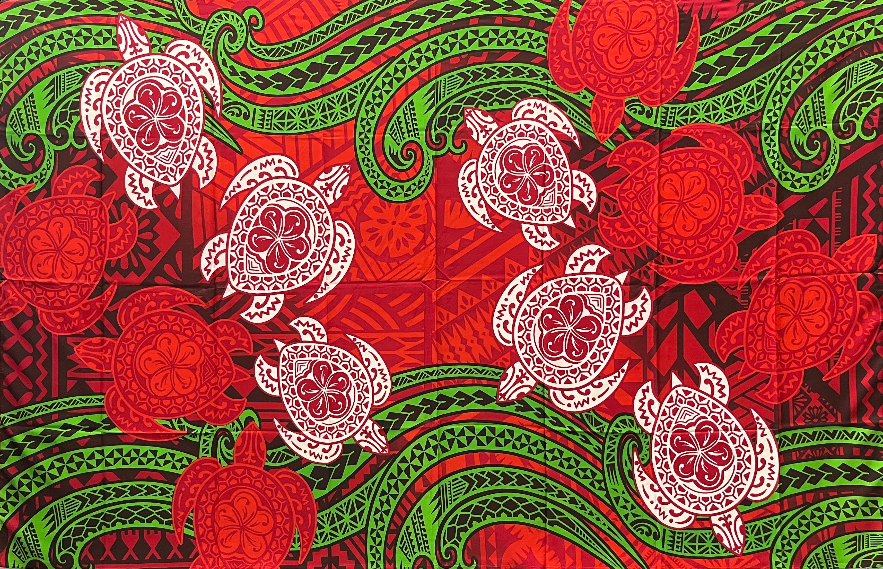 Turtles Traditional Tattoo Sarong | Islands Fabric