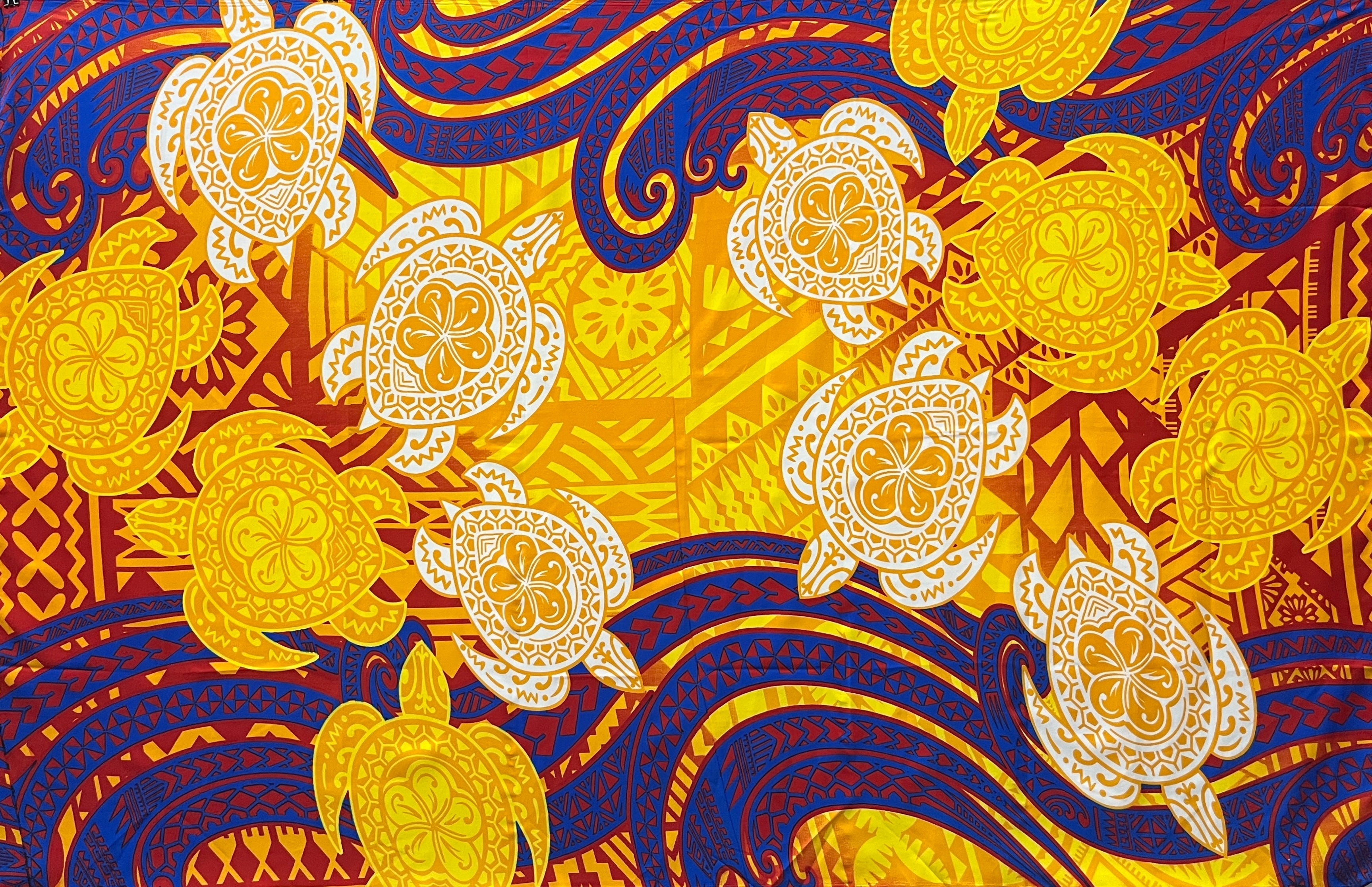Turtles Traditional Tattoo Sarong | Islands Fabric