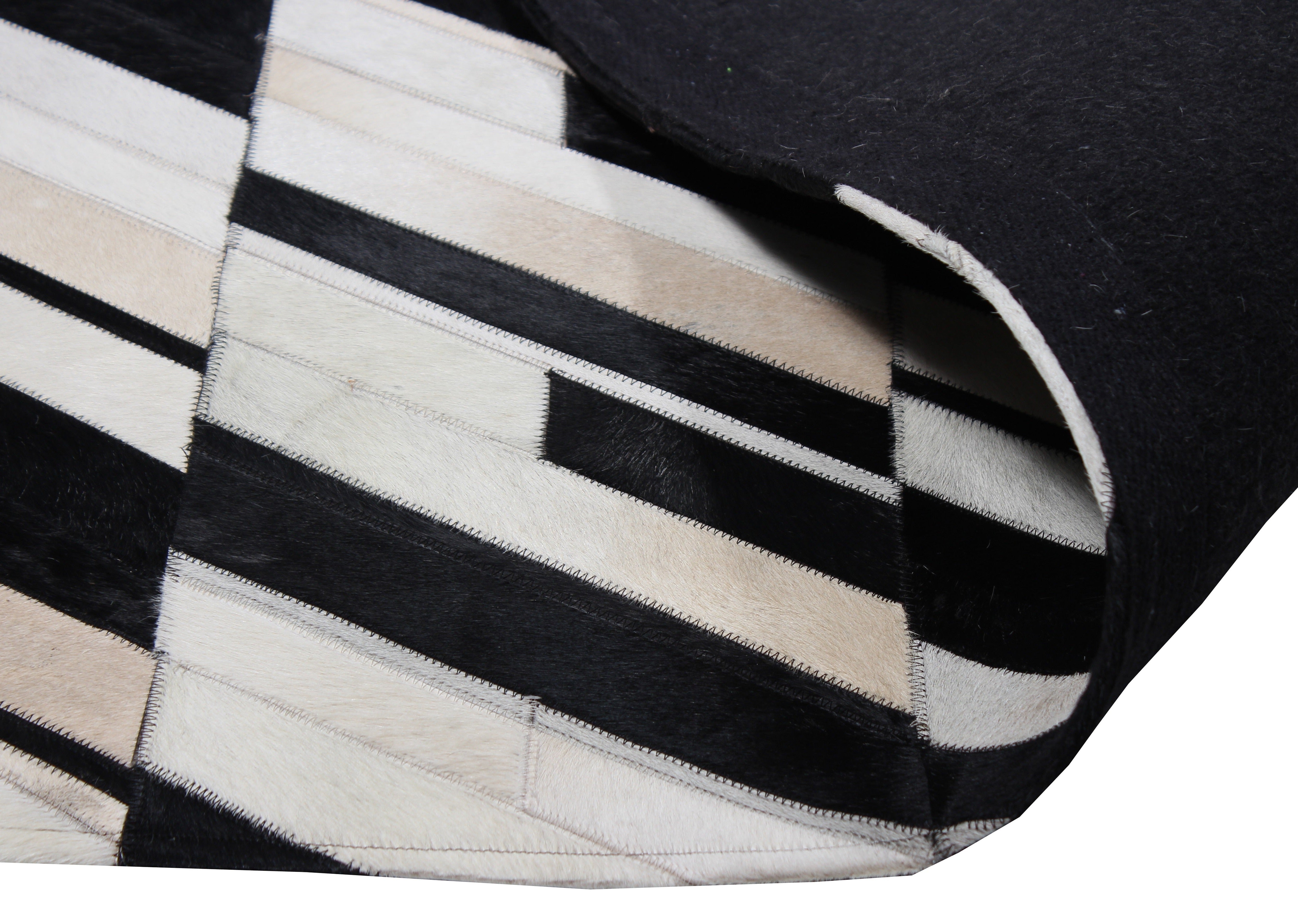 Black/White Patchwork Cowhide Area Rug PCH206