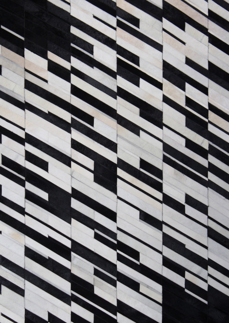 Black/White Patchwork Cowhide Area Rug PCH206