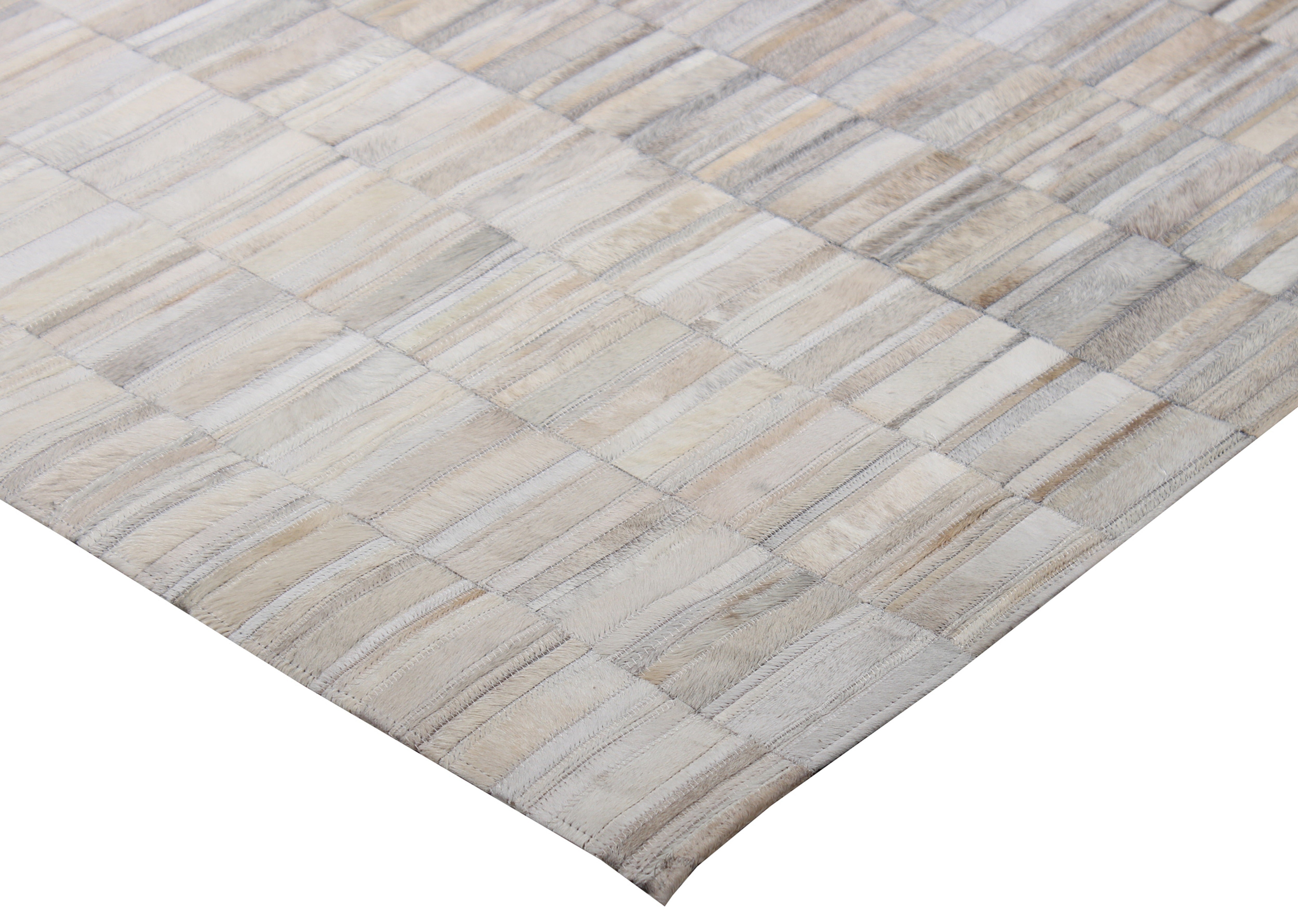 Fade Mocha White  Patchwork Cowhide Area Rug PCH207