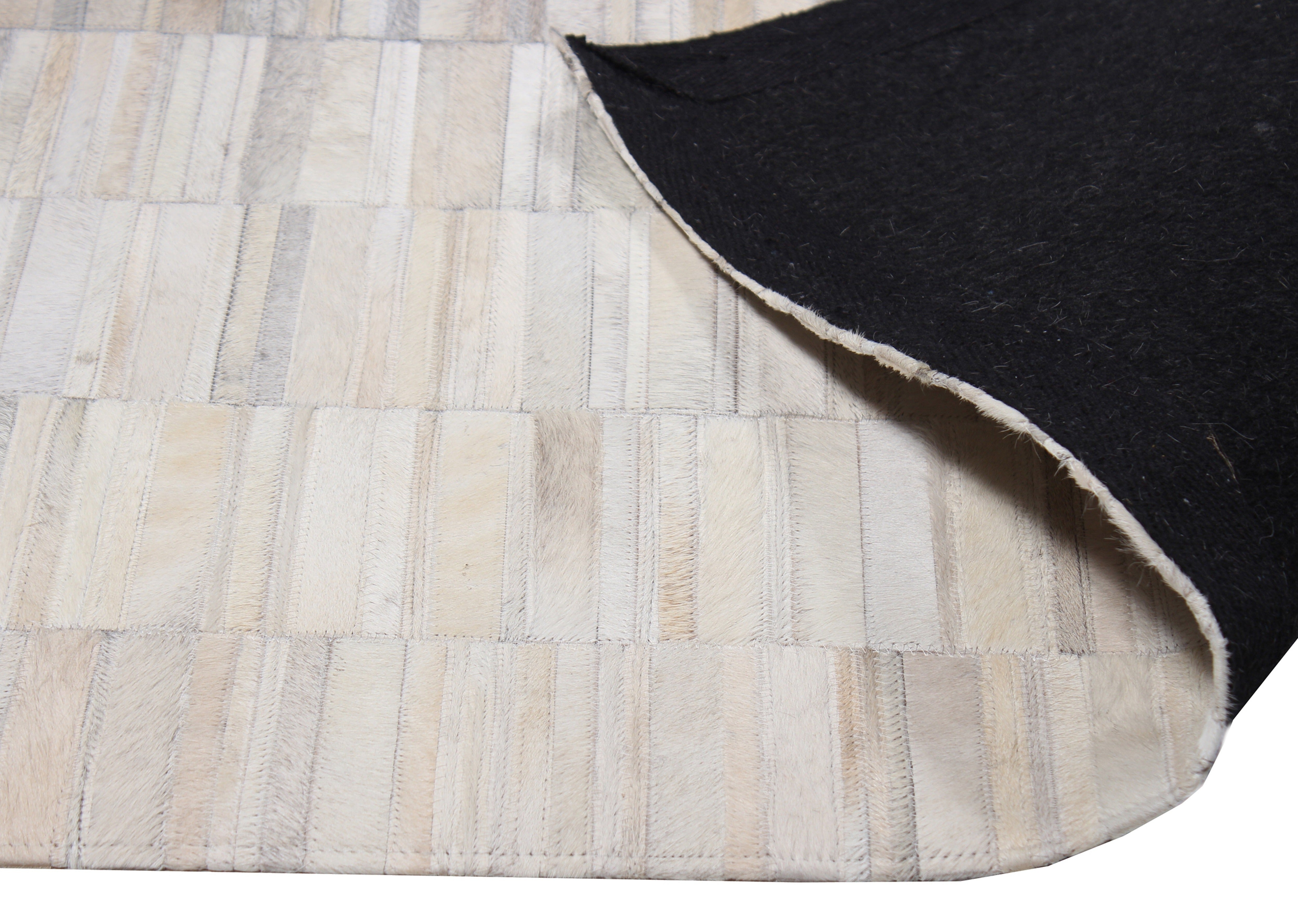 Fade Mocha White  Patchwork Cowhide Area Rug PCH207