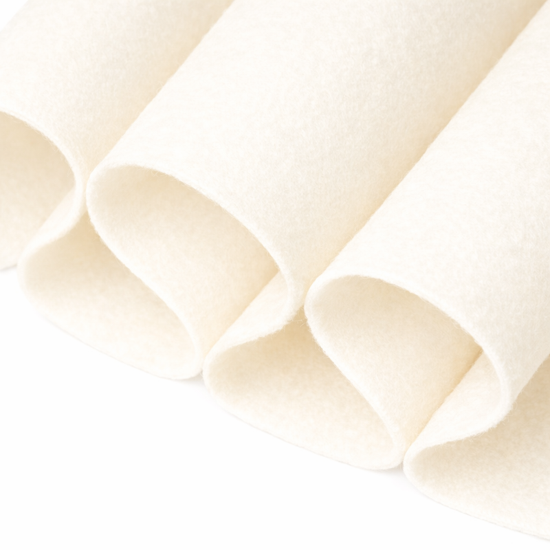 Acrylic Felt Fabric 1.6mm – Ivory 72" Wide, 160 GSM | By the Yard
