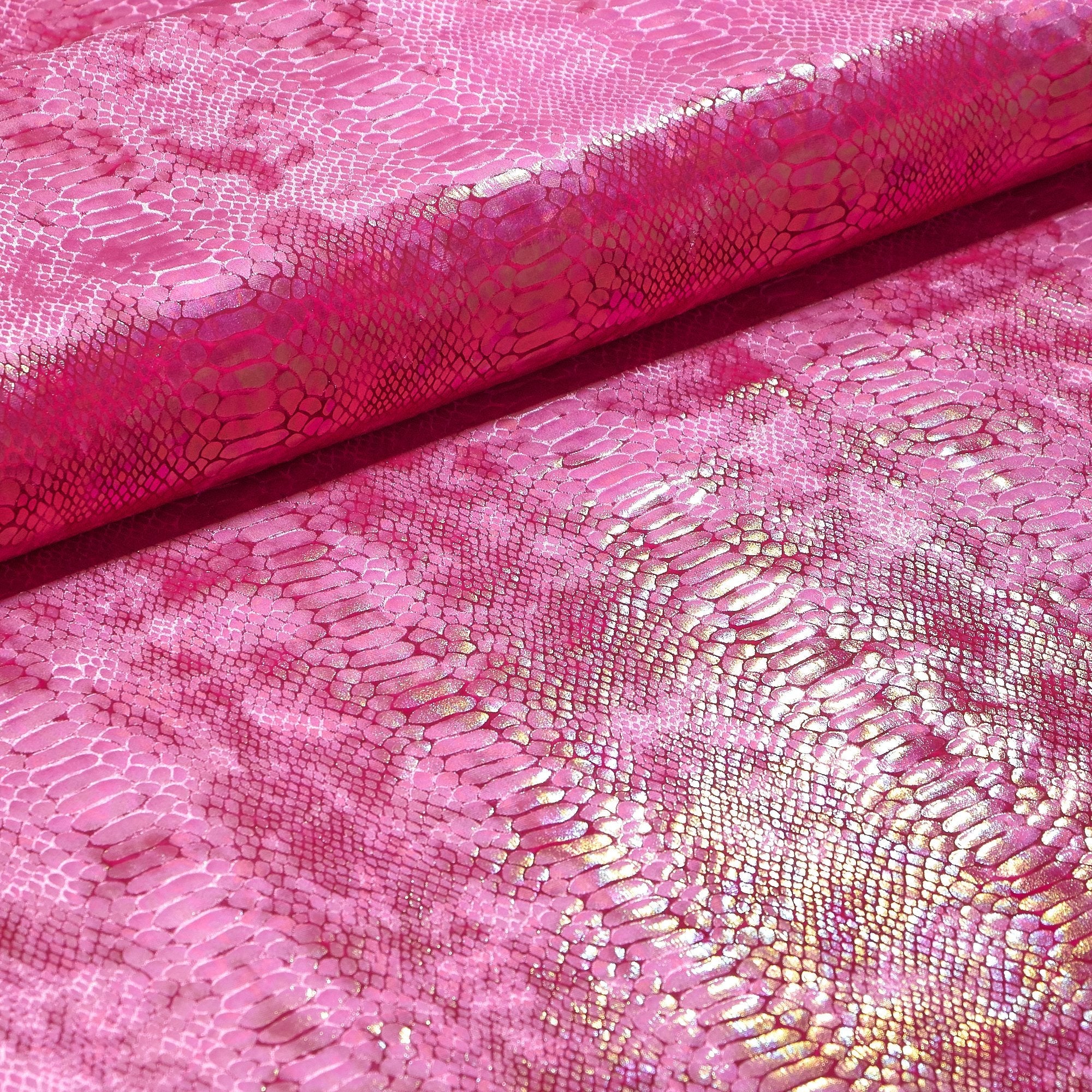 Illusion Anaconda Foil Printed Stretch Velvet Fabric | Blue Moon Fabrics