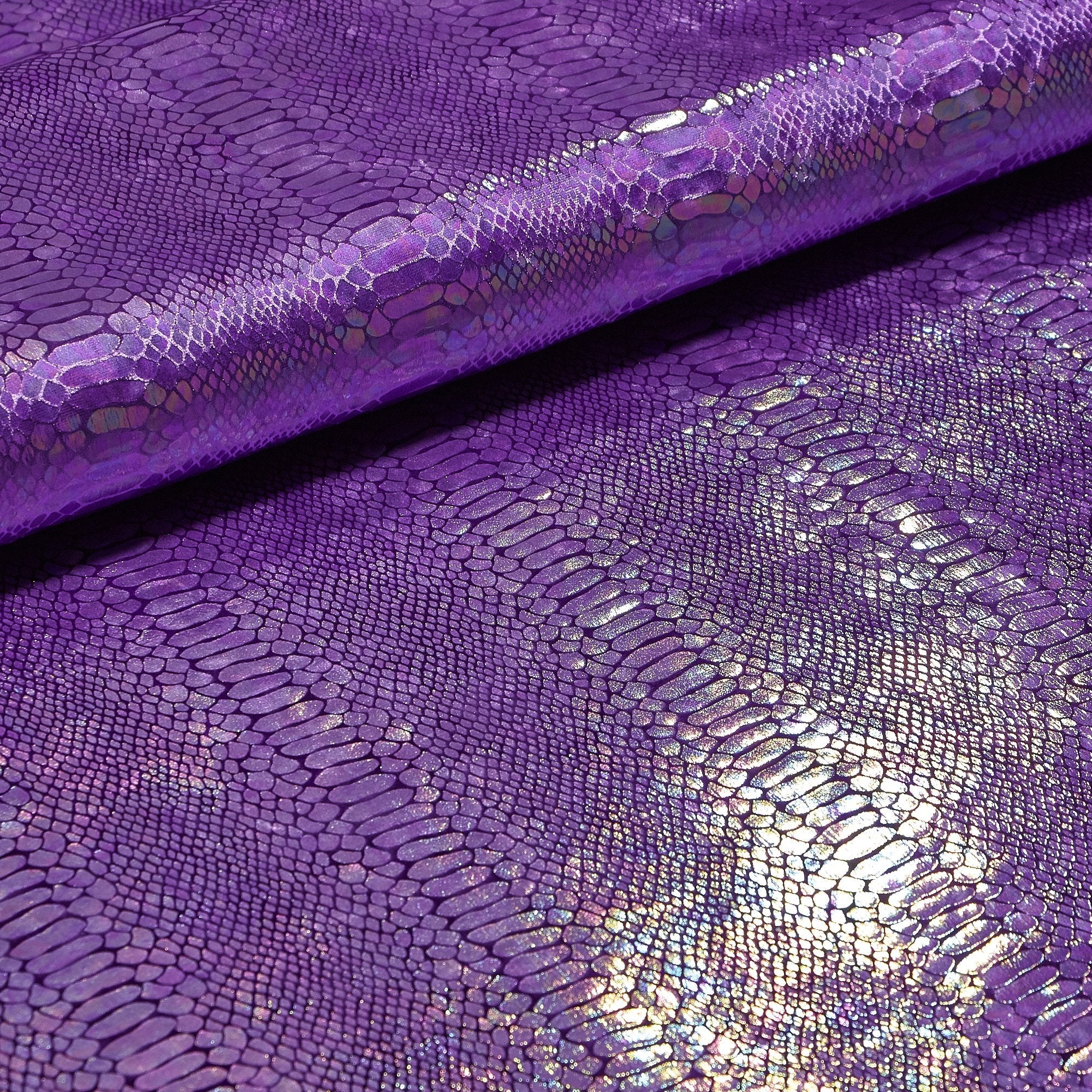Illusion Anaconda Foil Printed Stretch Velvet Fabric | Blue Moon Fabrics