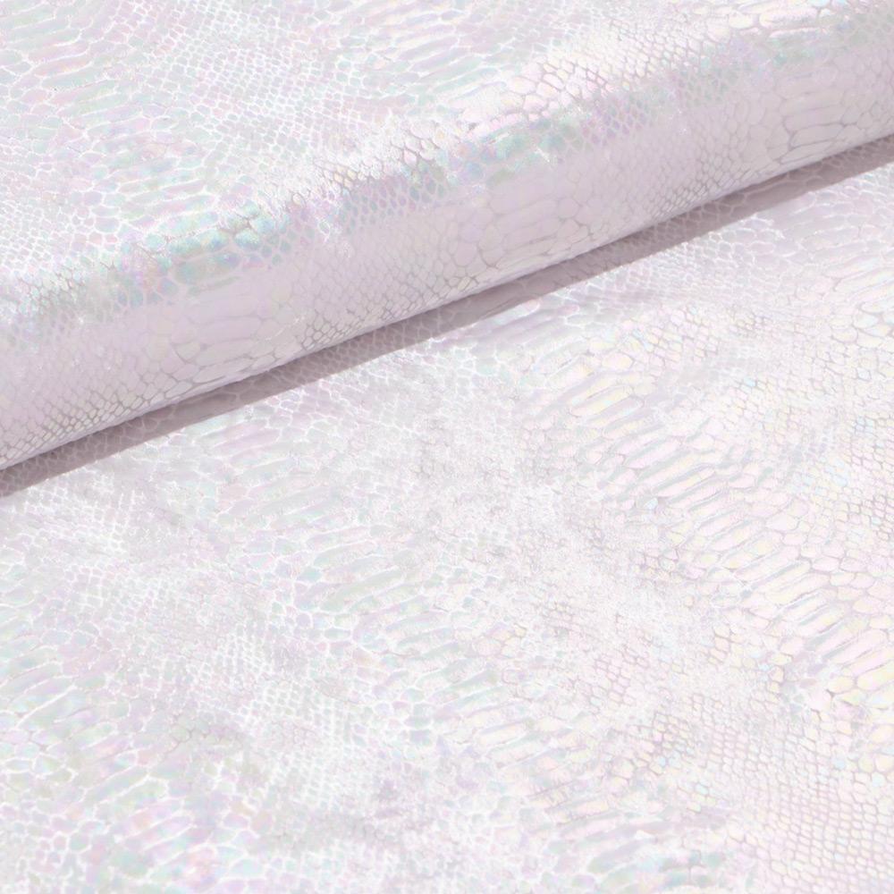 Illusion Anaconda Foil Printed Stretch Velvet Fabric | Blue Moon Fabrics