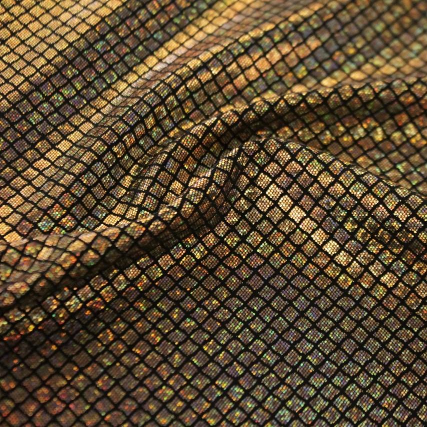 Illusion Foil Printed Spandex | Blue Moon Fabrics