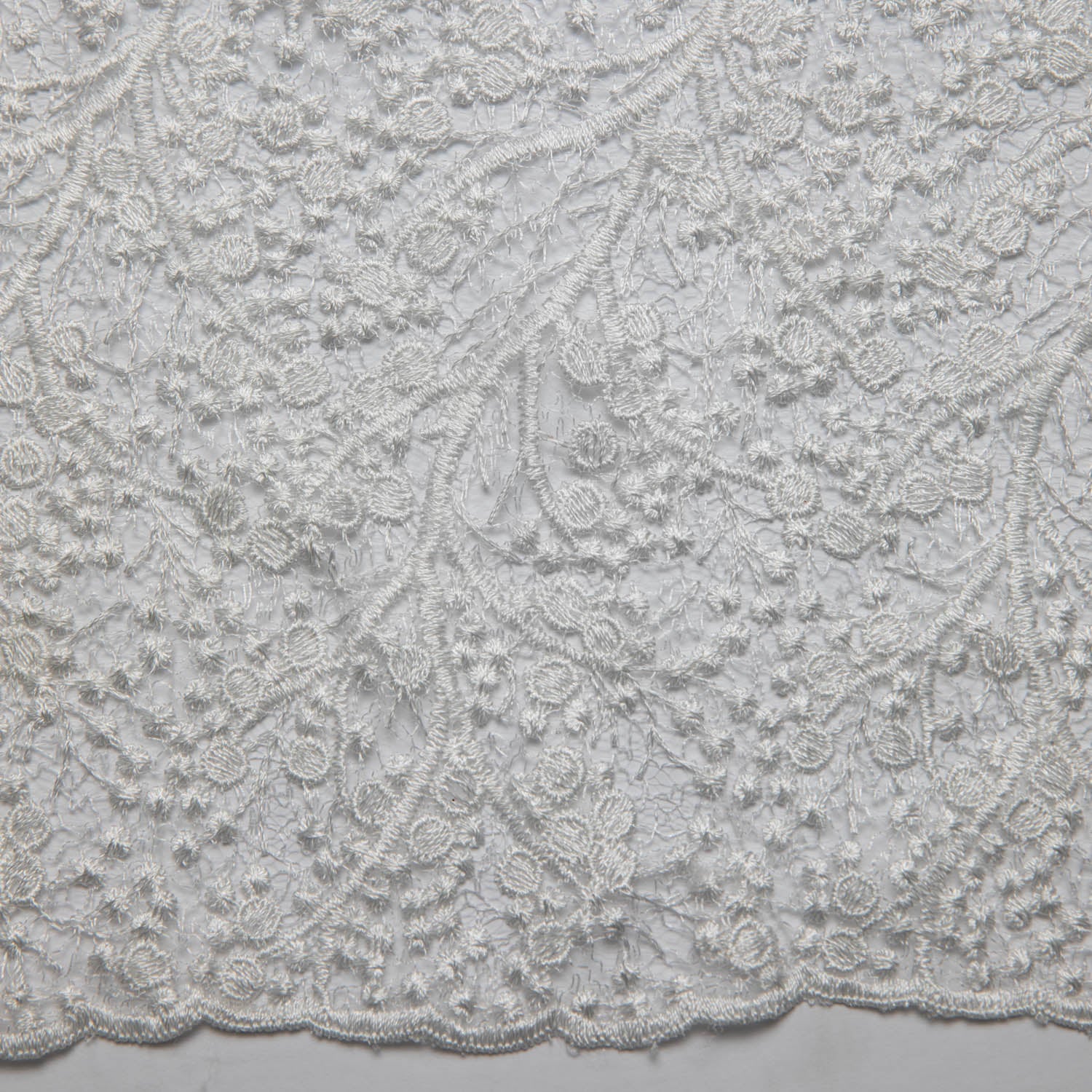 Spider Mesh Lace Fabric with Embroidery and Beautiful Intricate Pattern 52" Wide | Exquisite Fabric