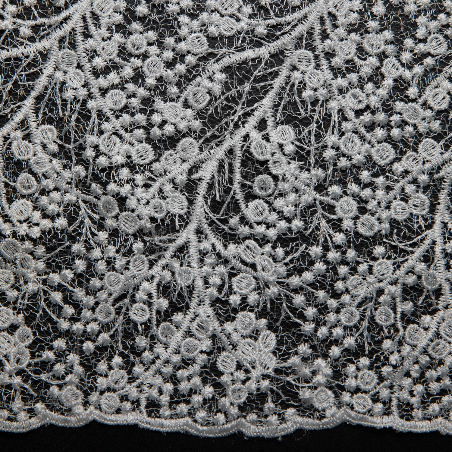 Spider Mesh Lace Fabric with Embroidery and Beautiful Intricate Pattern 52" Wide | Exquisite Fabric