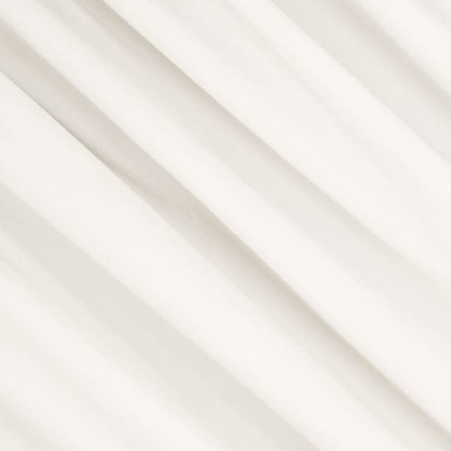 DTY Double Brushed Polyester Spandex Knit Fabric | Ivory