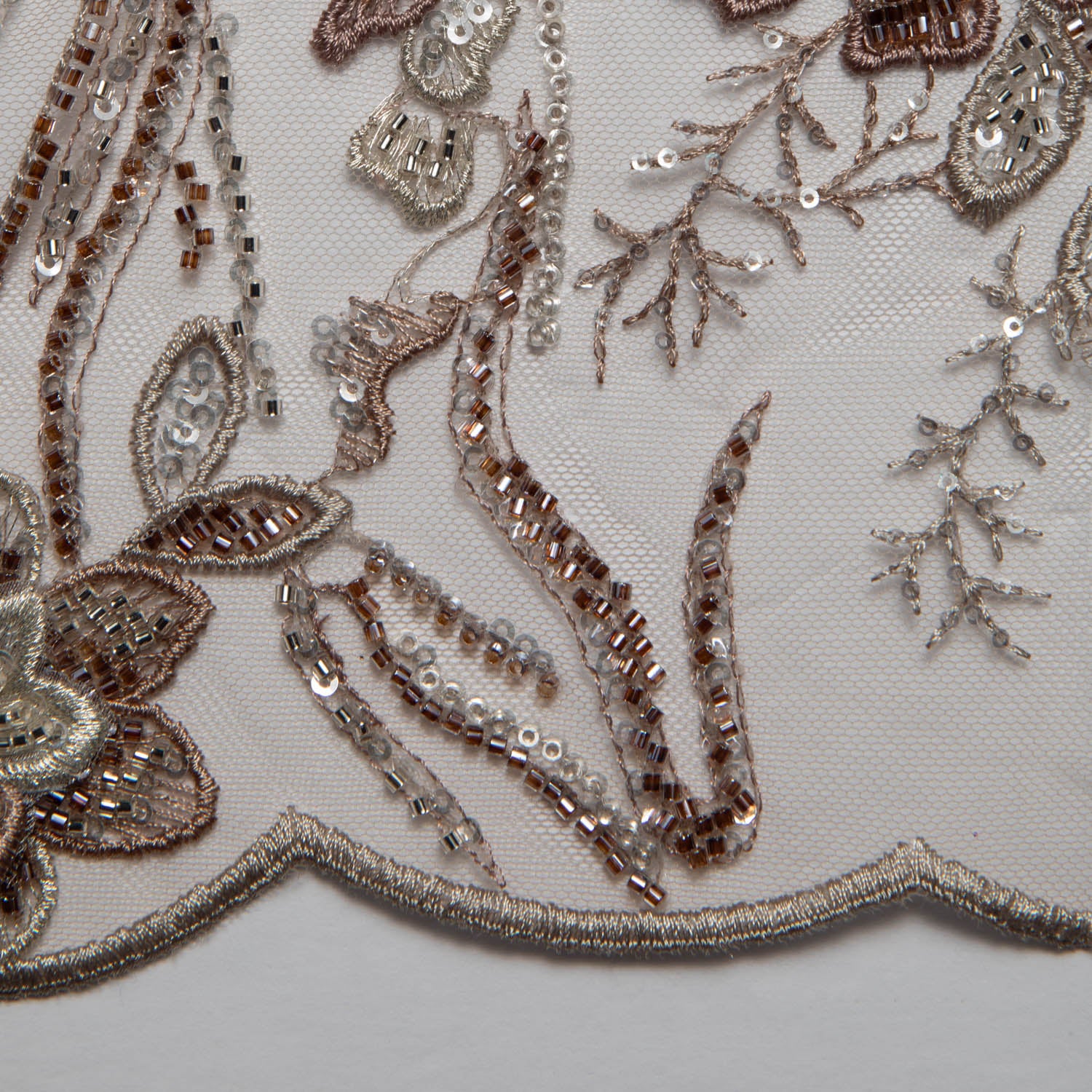 Tulle Lace Fabric Embroidered with Incredible Floral Design 52" Wide | Exquisite Fabric