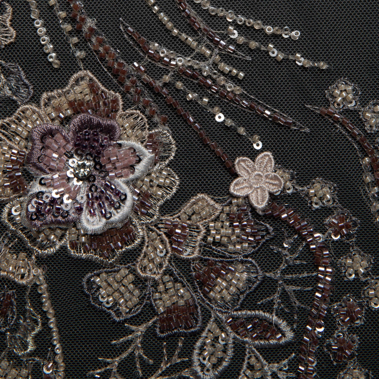Tulle Lace Fabric Embroidered with Incredible Floral Design 52" Wide | Exquisite Fabric