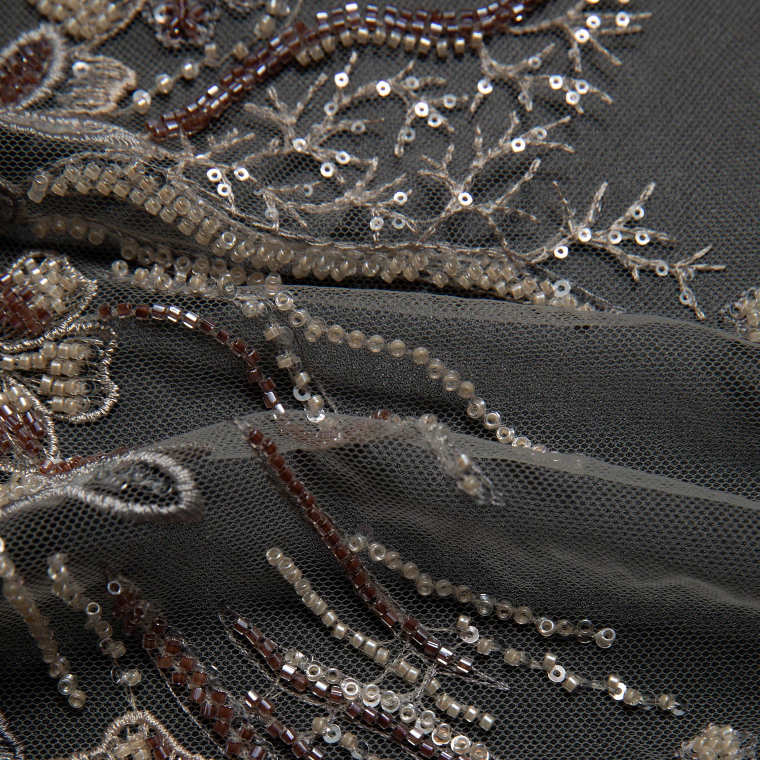Tulle Lace Fabric Embroidered with Incredible Floral Design 52" Wide | Exquisite Fabric