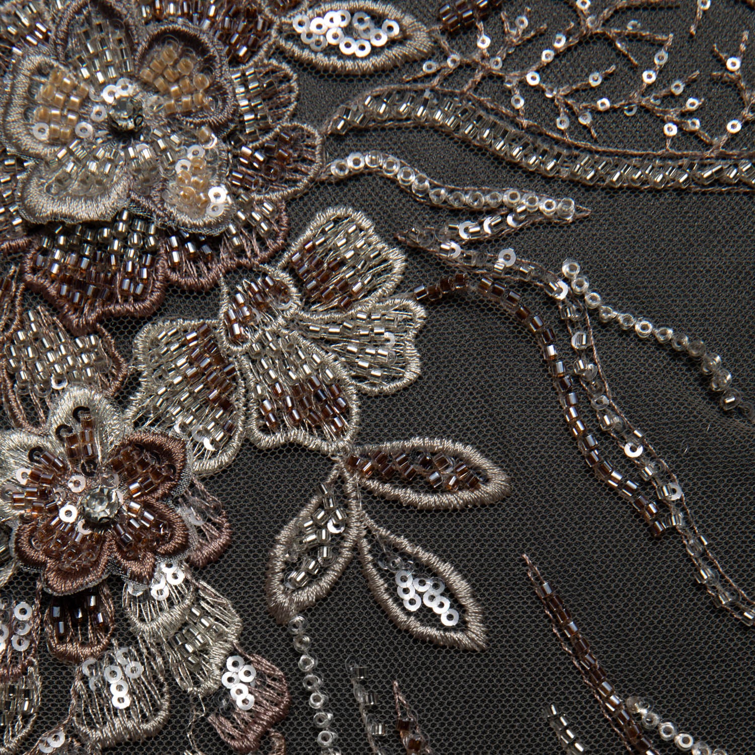 Tulle Lace Fabric Embroidered with Incredible Floral Design 52" Wide | Exquisite Fabric