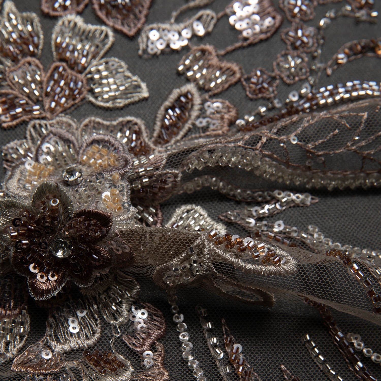 Tulle Lace Fabric Embroidered with Incredible Floral Design 52" Wide | Exquisite Fabric