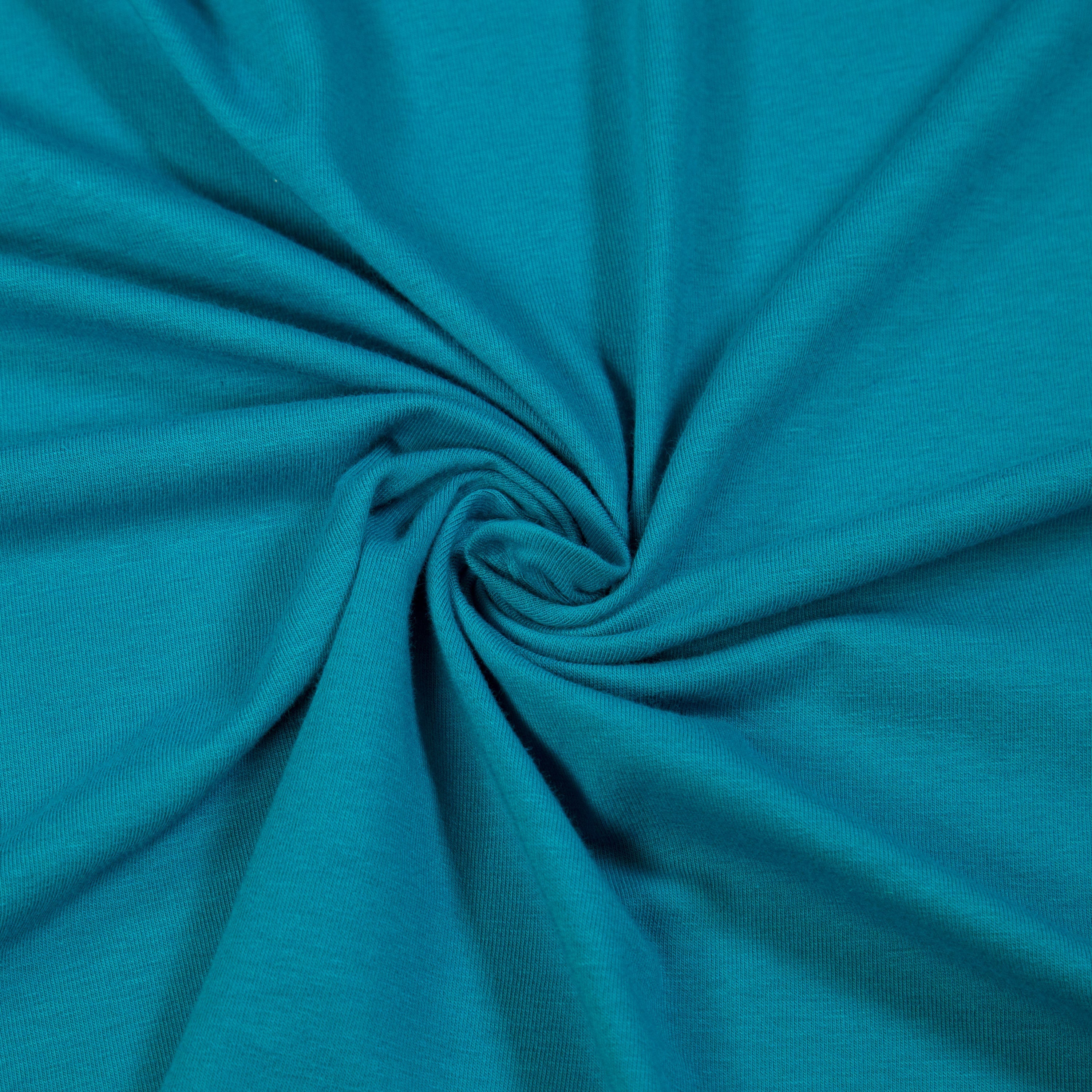 Cotton Spandex Jersey Knit Fabric – 10 oz 4-Way Stretch | Jade
