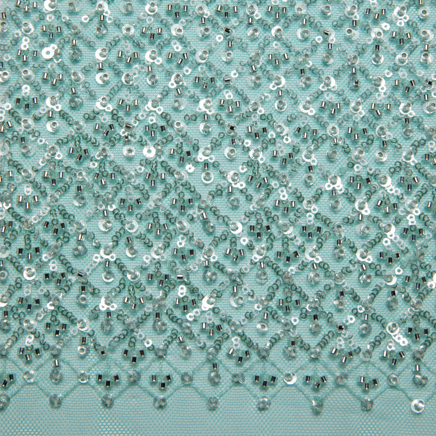 Tulle Lace Fabric Embroidered with Sequins and Exquisite Pattern 52" Wide | Exquisite Fabric