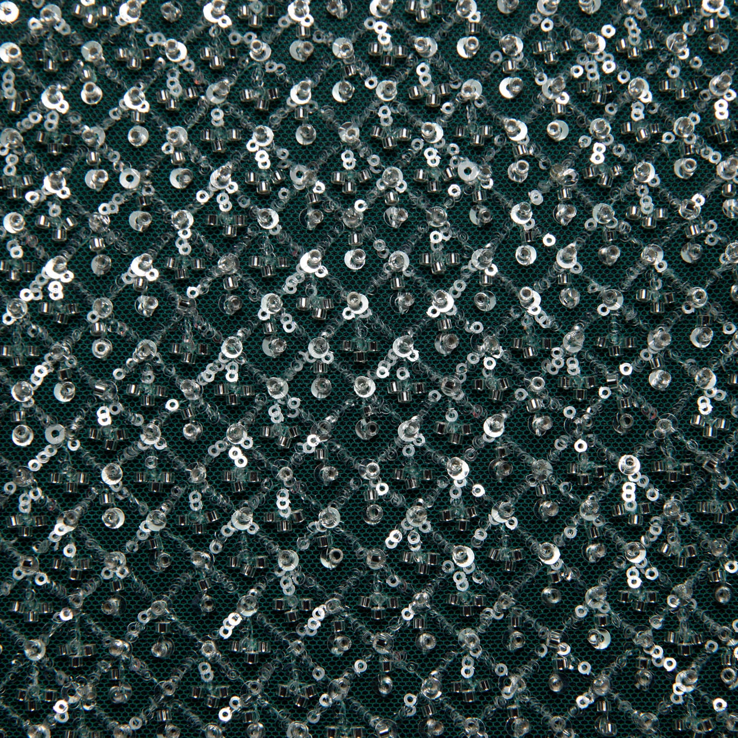 Tulle Lace Fabric Embroidered with Sequins and Exquisite Pattern 52" Wide | Exquisite Fabric