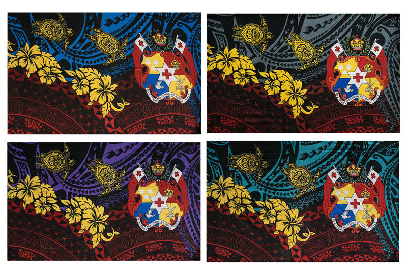 Kingdom of Tonga Hibiscus Turtle Sarong | Islands Fabric