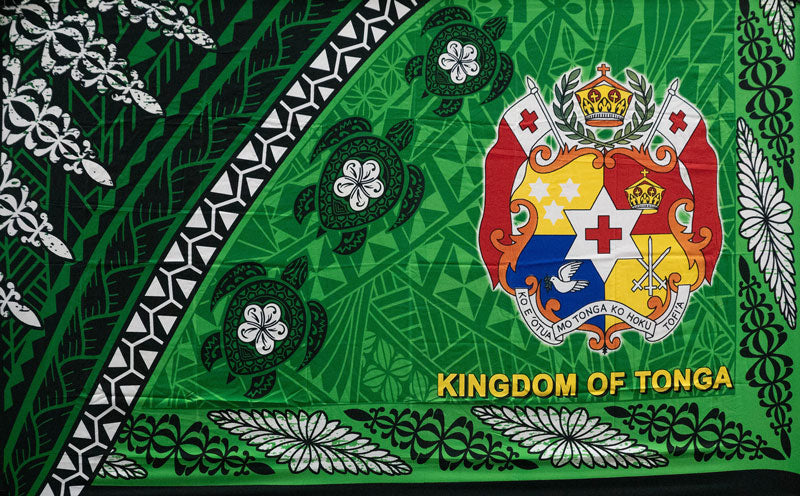 Kingdom of Tonga Seal Turtle Plumeria Sarong | Islands Fabric