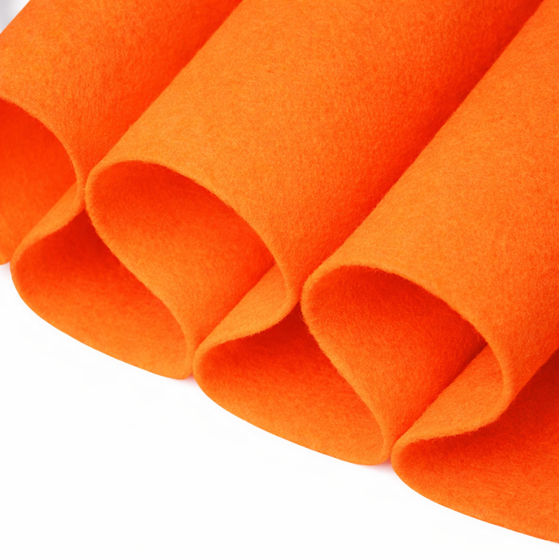 Acrylic Felt Fabric 1.6mm –Light Orange 72" Wide 160 GSM | By the Yard