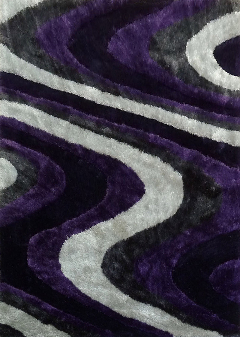 Soft Plush Fluffy Wavy Design Shag Area Rug/Carpet