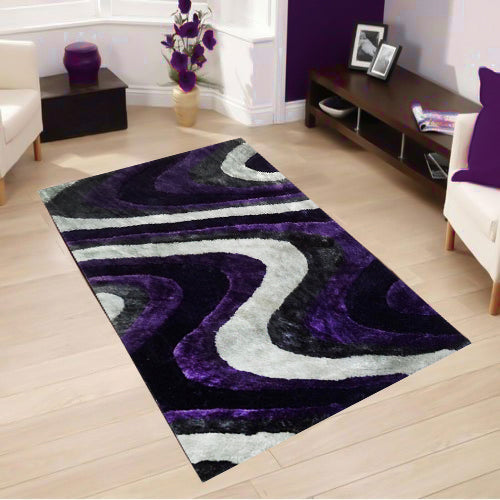 Soft Plush Fluffy Wavy Design Shag Area Rug/Carpet