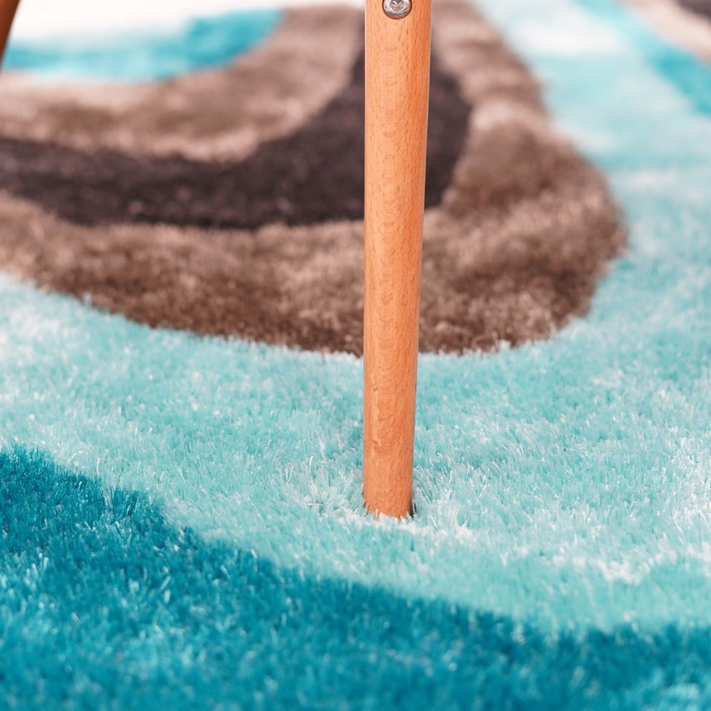 Soft Plush Fluffy Wavy Design Shag Area Rug/Carpet