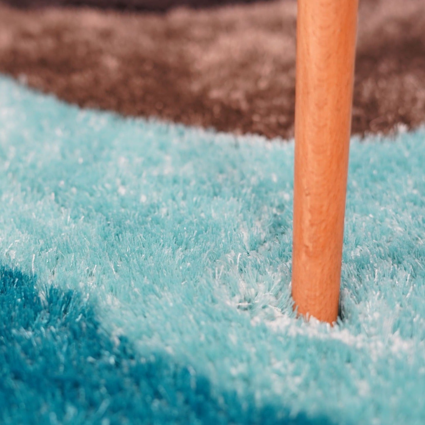 Soft Plush Fluffy Wavy Design Shag Area Rug/Carpet