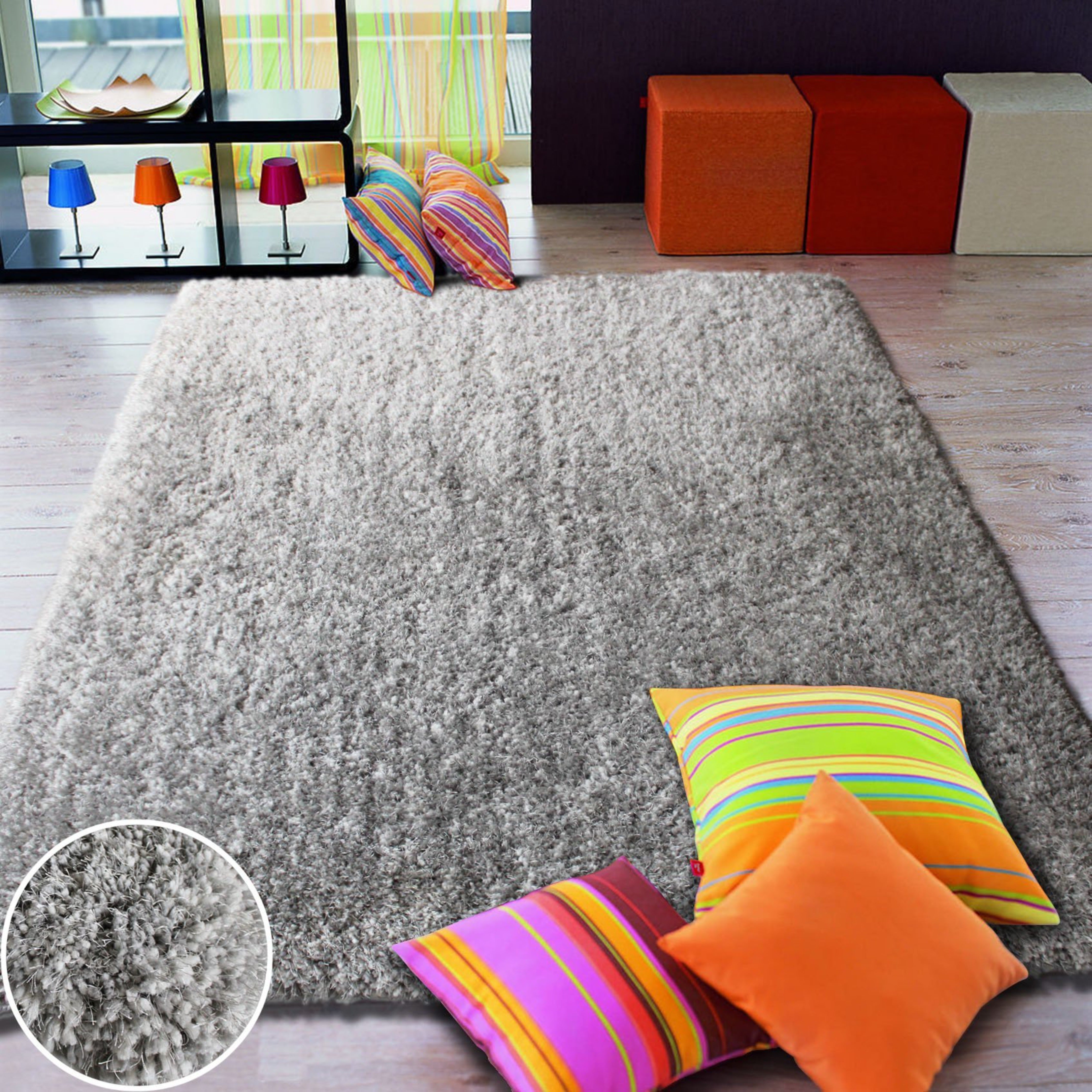 Plush Fluffy Soft Shinny Multi Textural Shag Area Rug/Carpet