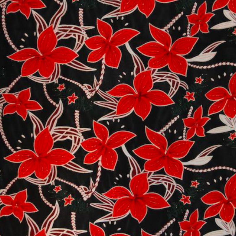 Large All Over Plumeria Glitter Polyester Fabric | Islands Fabric