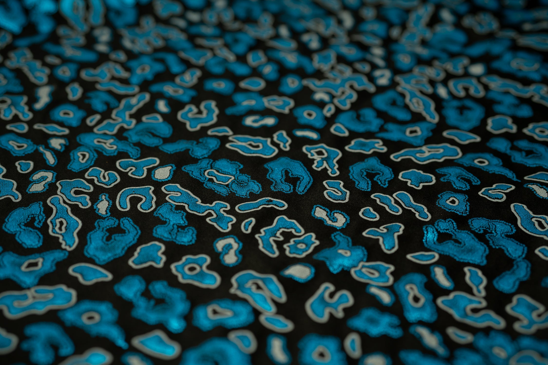 Leo Party Foil Printed Spandex Fabric | Blue Moon Fabrics