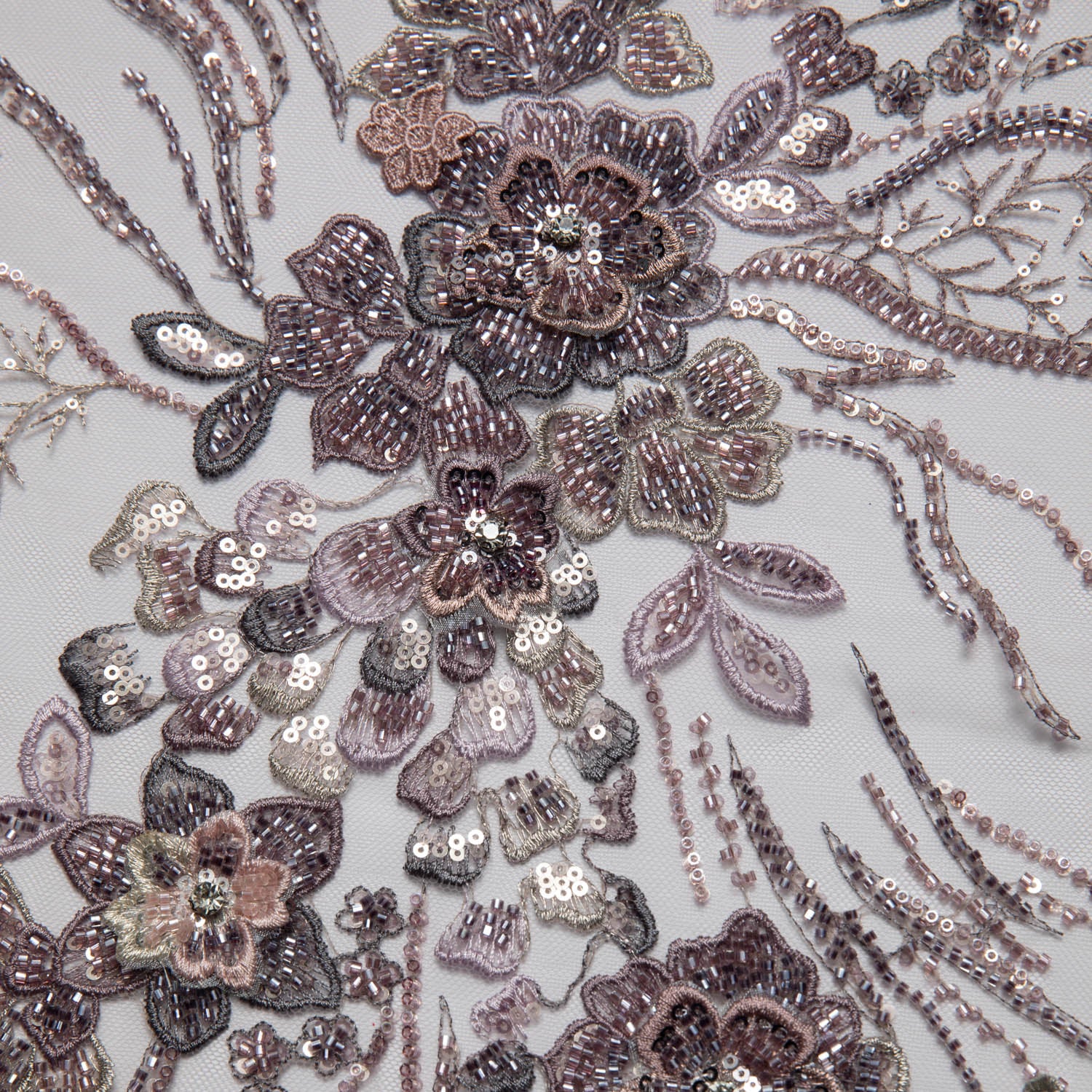 Tulle Lace Fabric Embroidered with Incredible Floral Design 52" Wide | Exquisite Fabric