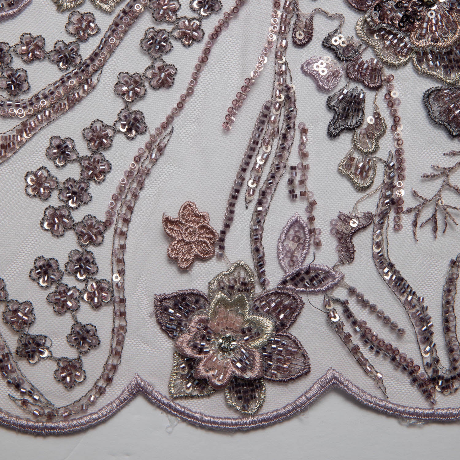 Tulle Lace Fabric Embroidered with Incredible Floral Design 52" Wide | Exquisite Fabric