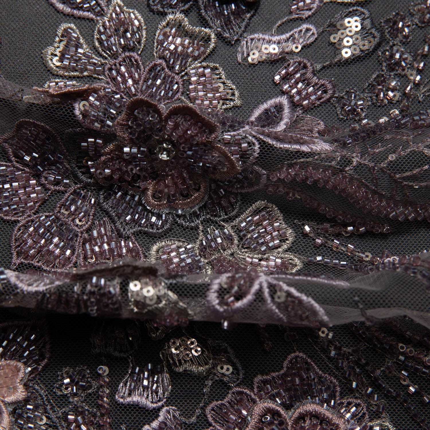 Tulle Lace Fabric Embroidered with Incredible Floral Design 52" Wide | Exquisite Fabric