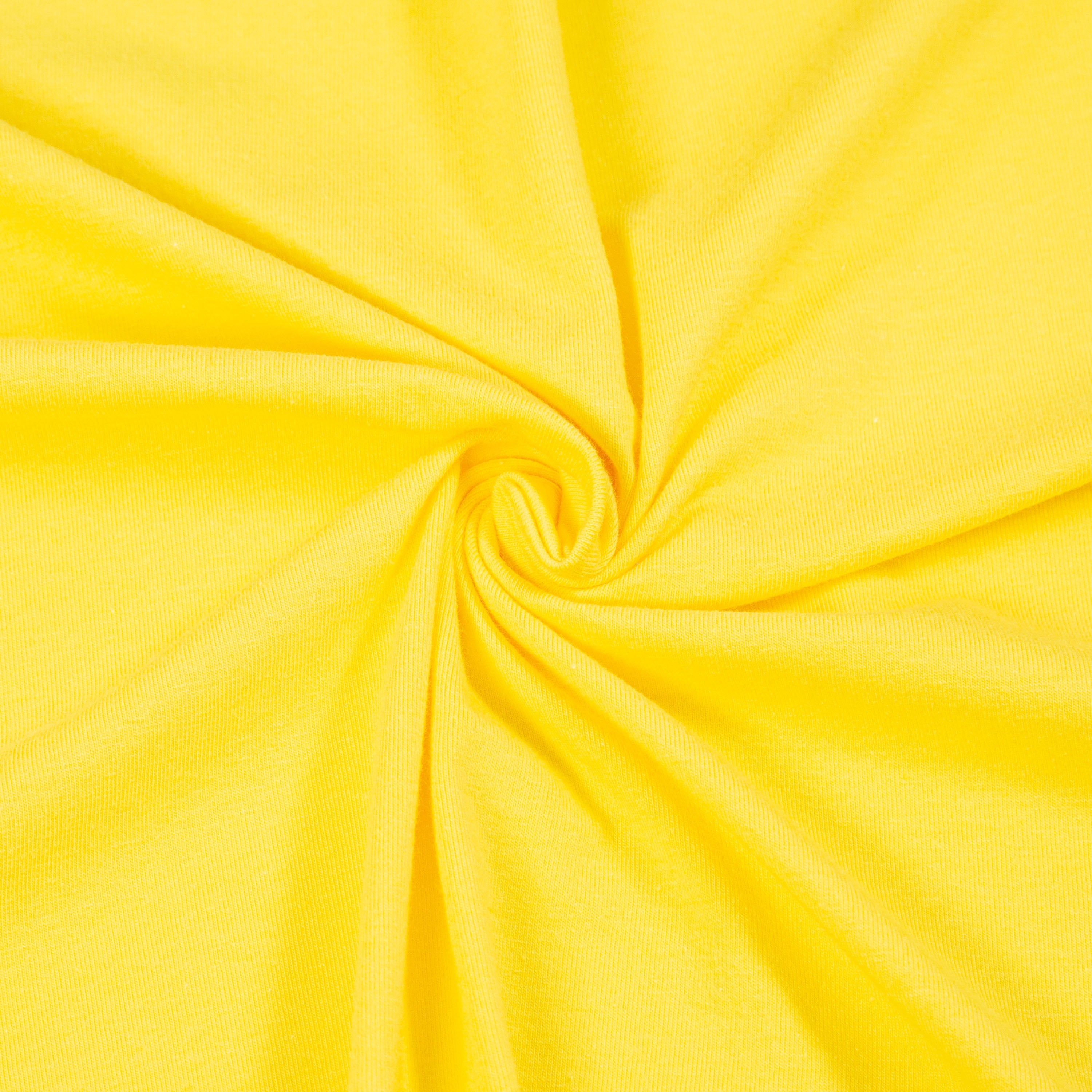 Cotton Spandex Jersey Knit Fabric – 10 oz 4-Way Stretch | Yellow