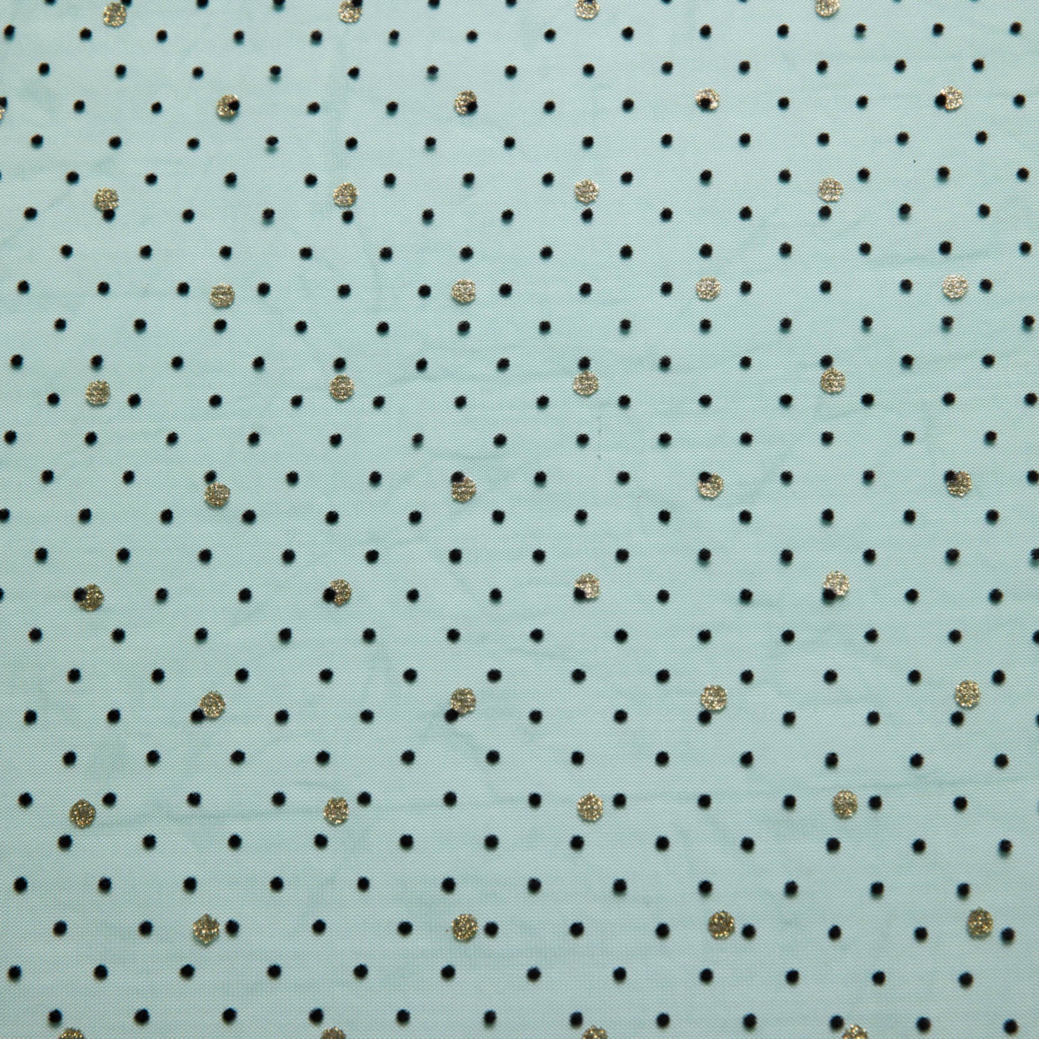 MESH DOT FLOCKING WITH FOIL 58/60" Hunter Green Dotted Fabric - Exquisite Fabric