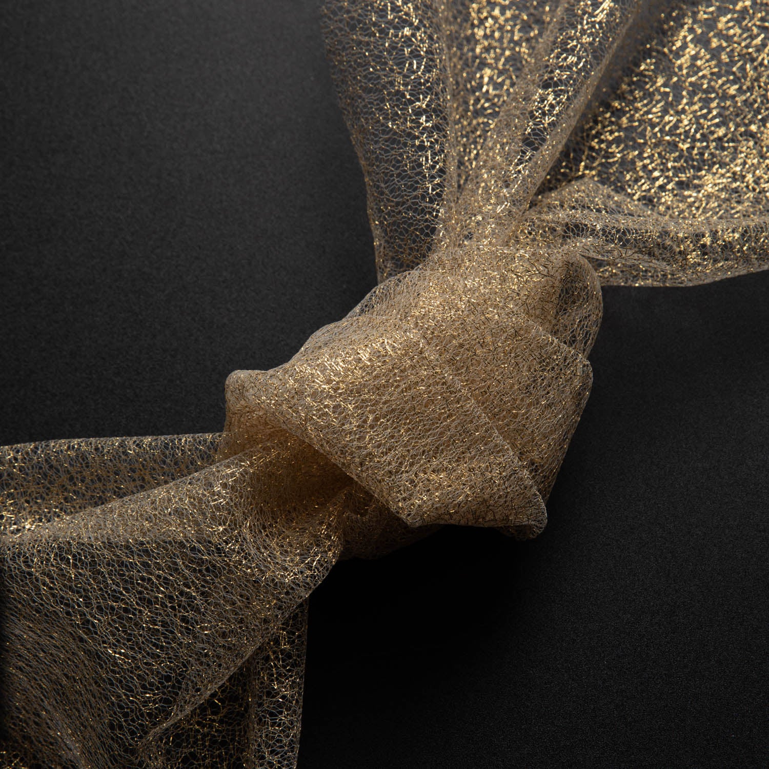 METALLIC SUSEMI TULLE P/D 58/60" Gold Fabric - Exquisite Fabrics