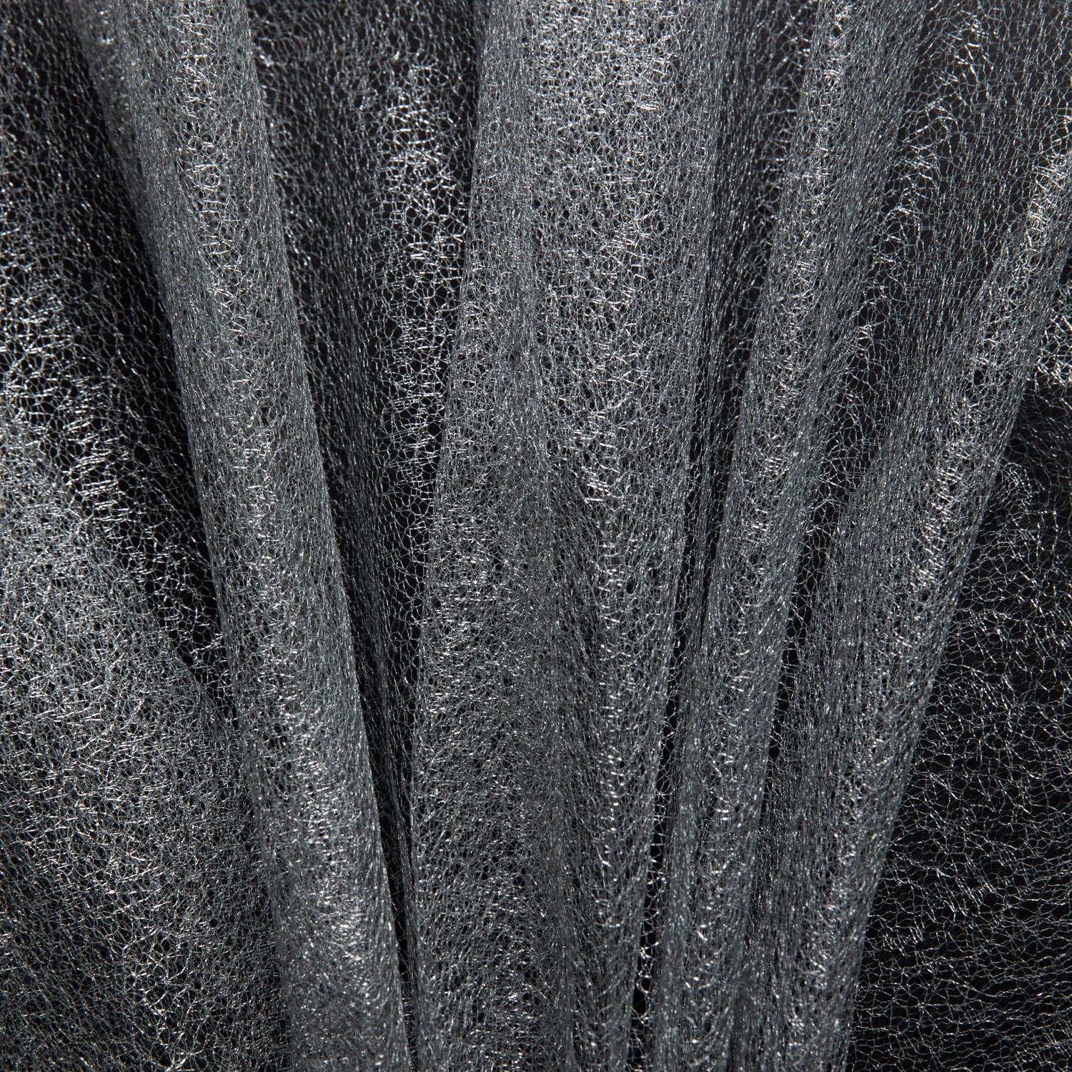 METALLIC SUSEMI TULLE P/D 58/60" Gray Fabric - Exquisite Fabrics