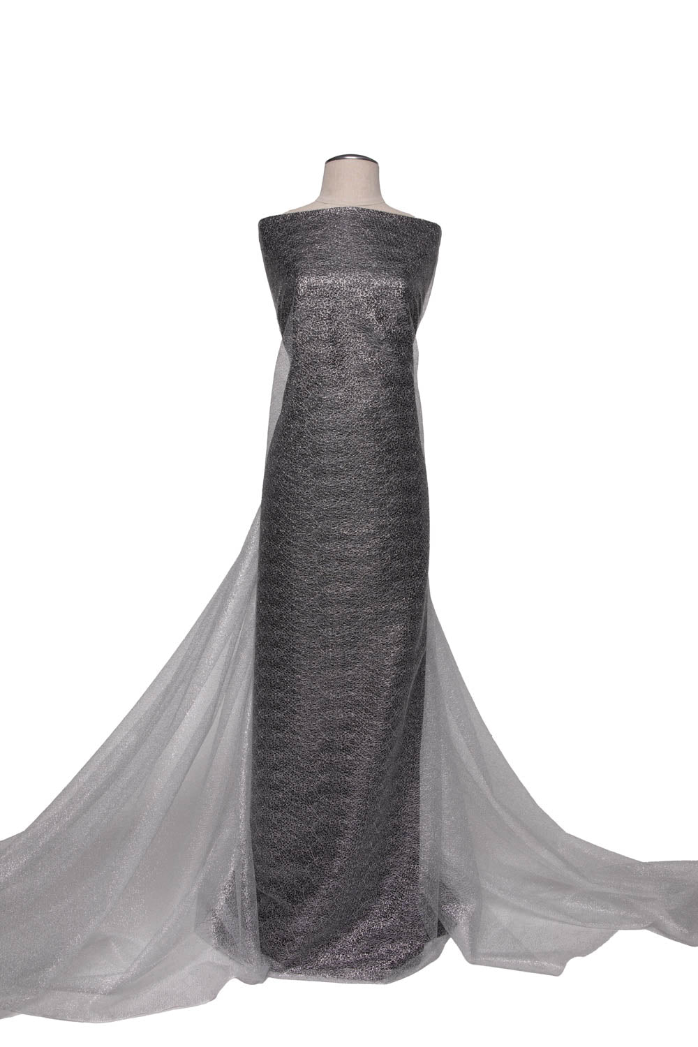 METALLIC SUSEMI TULLE P/D 58/60" Silver Fabric - Exquisite Fabrics