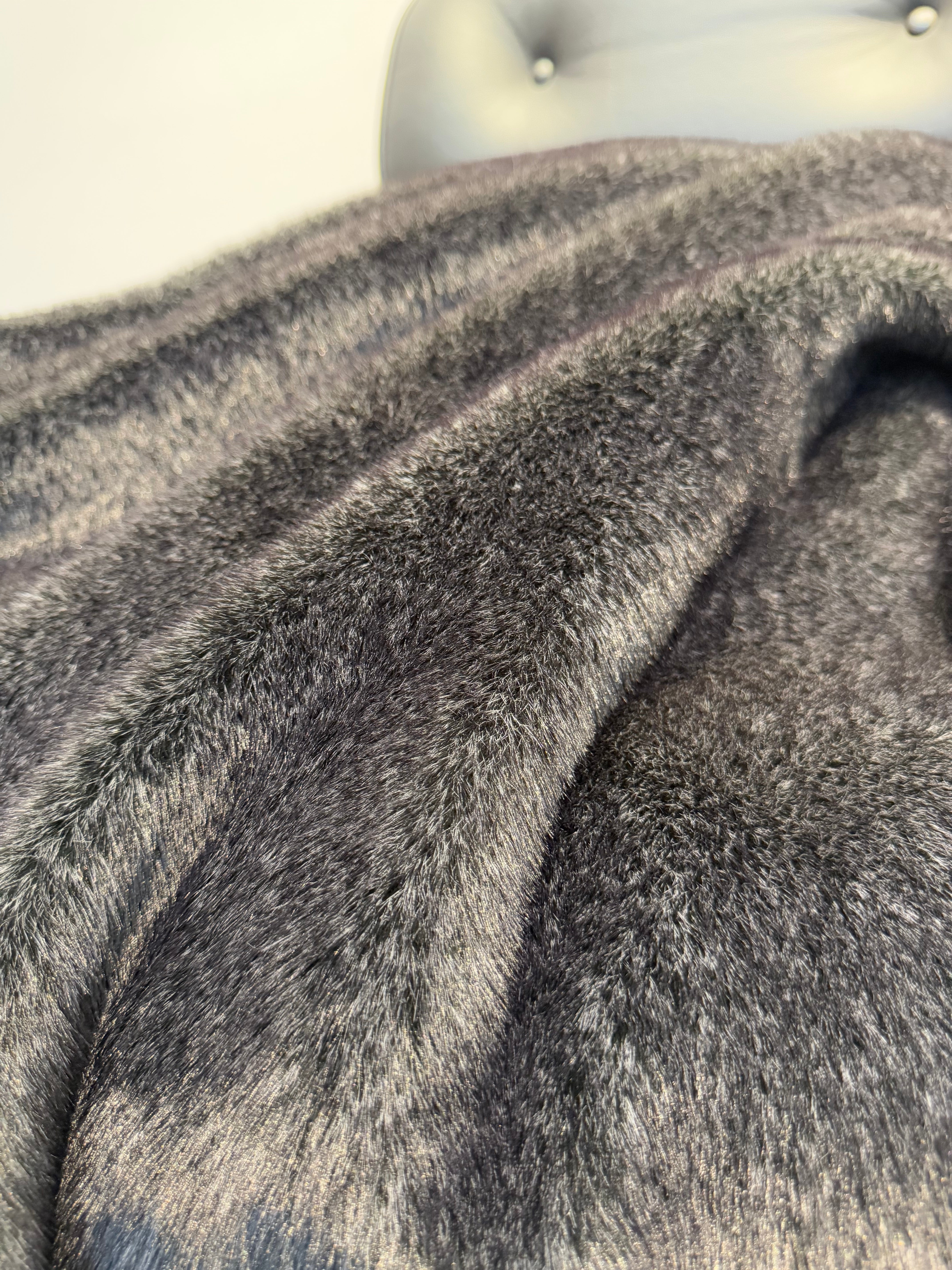 Luxury Soft Warm Faux Mink Throw Blanket - MINKO 11 Black
