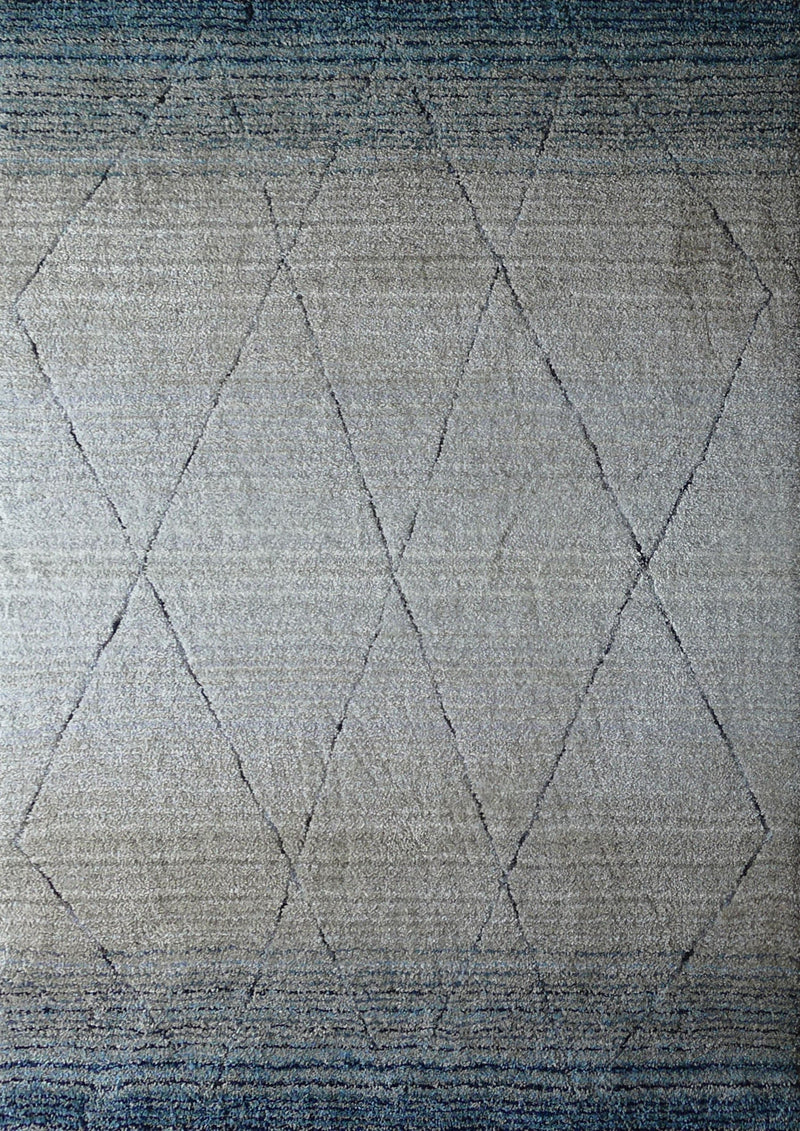 Moroccan Shag blue / Natural Color Fade Area Rug