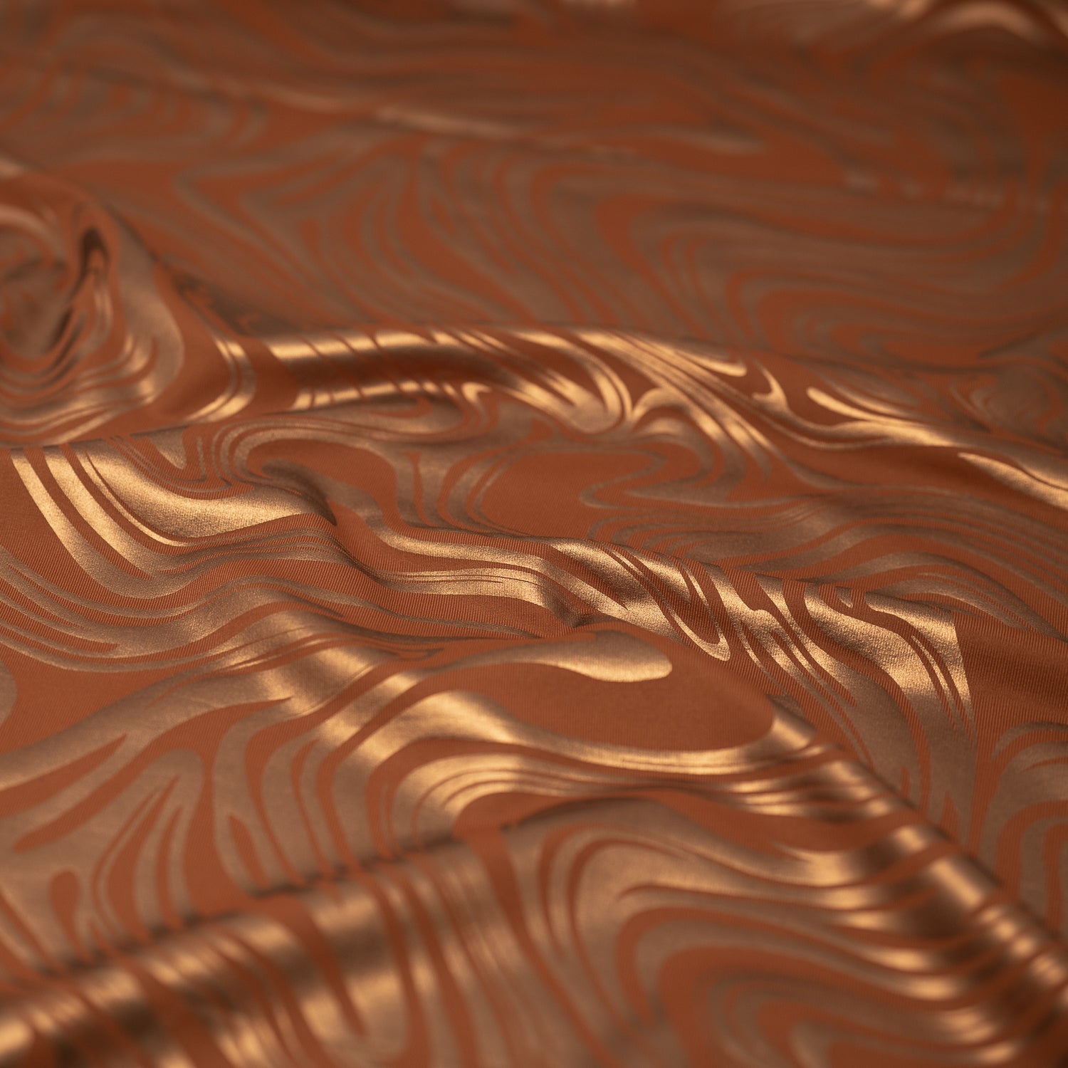 Marble Foil Printed Nylon Spandex Superflex Fabric | Blue Moon Fabrics